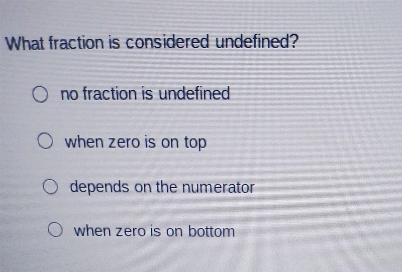 What fraction is considered undefined?​-example-1