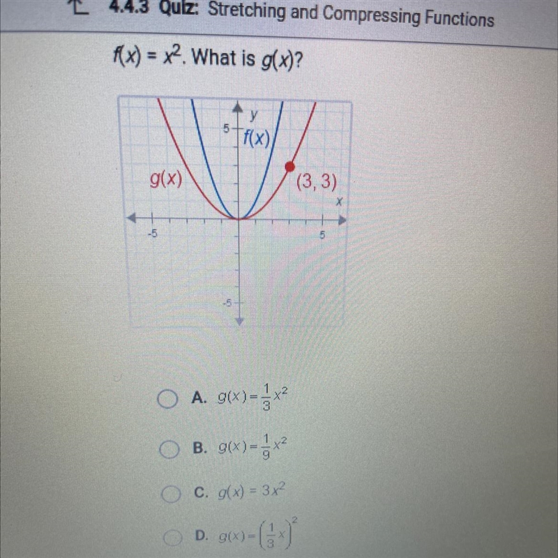 F(x) = x2. What is g(x)? LMK ASAP-example-1