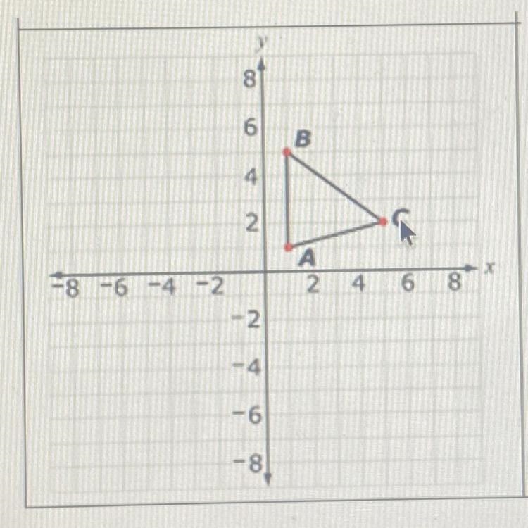 Triangle ABC will be translated right 3 units and down 5 units to create triangle-example-1