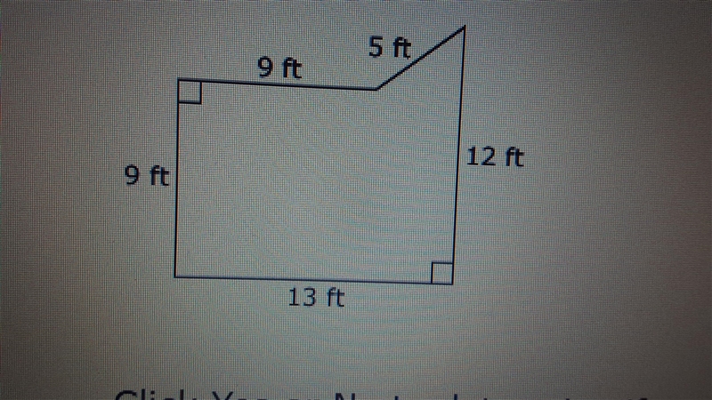 Juan's living room floor is shaped as shown. He wants to buy a rug the covers at least-example-1