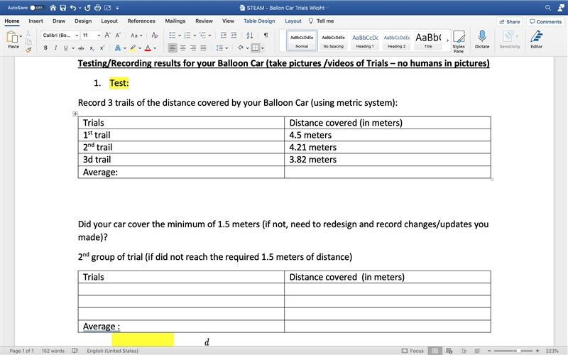 What is the average distance covered in meters?-example-1