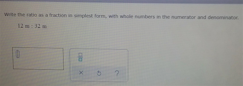 write the ratio as fraction in simplest form with whole numbers in the numerator and-example-1