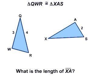 What is the length of XA A. 2 B. 3 C. 4 D. 5-example-1