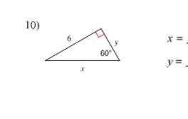 Find the missing side lengths. Leave your answers as radicals in simplest form.-example-1