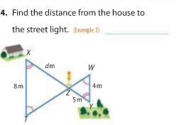 Find the distance from the house to the street-example-1