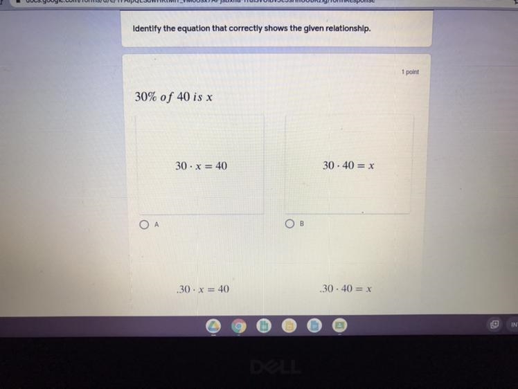 Identify the equation that correctly shows the given relationship.-example-1