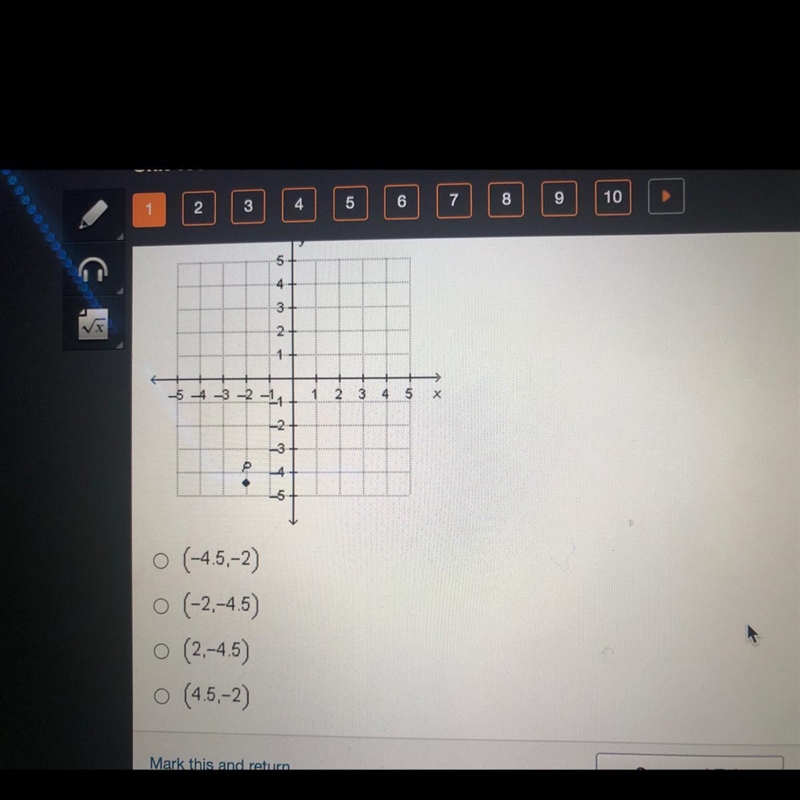 HURRYYYYWhat are the coordinates of point P?-example-1