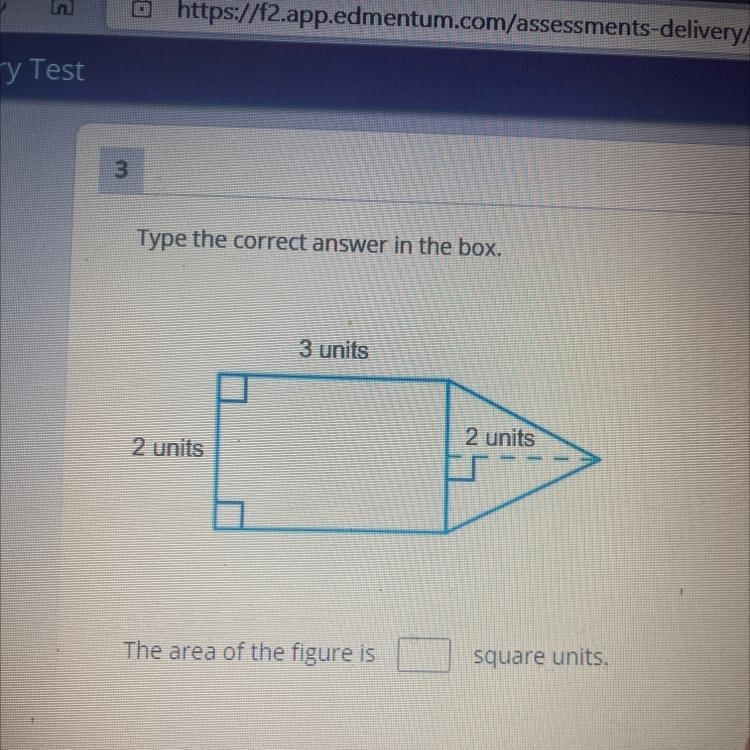 The area of the figure is Square units.-example-1