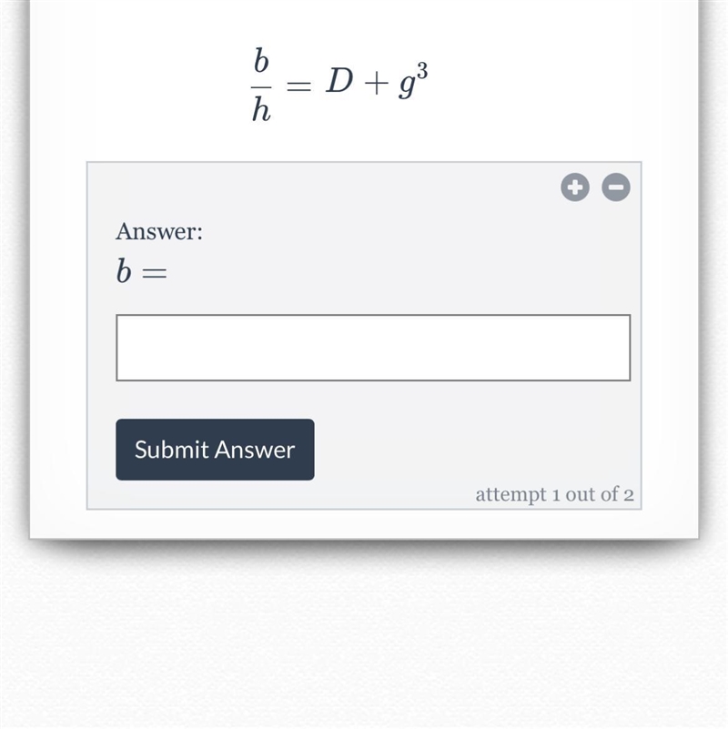 Solve the following equation for b b. Be sure to take into account whether a letter-example-1