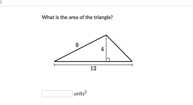 FIND THE AREA OF THE TRIANGLE-example-1