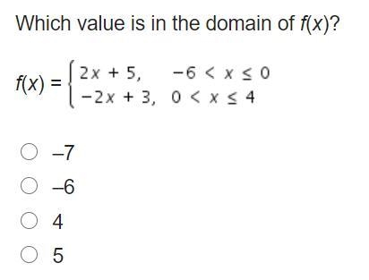 Which value is in the domain of f(x)?-example-1