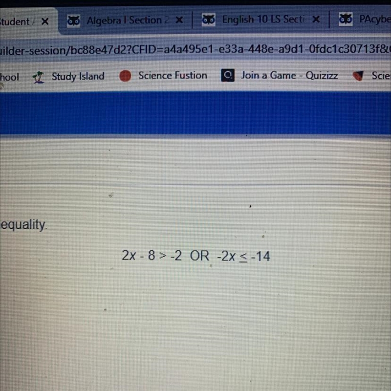 Solve the following compound inequality.-example-1