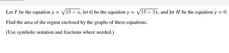 Find the area of the region enclosed by the graphs of these equations. (CALCULUS HELP-example-1