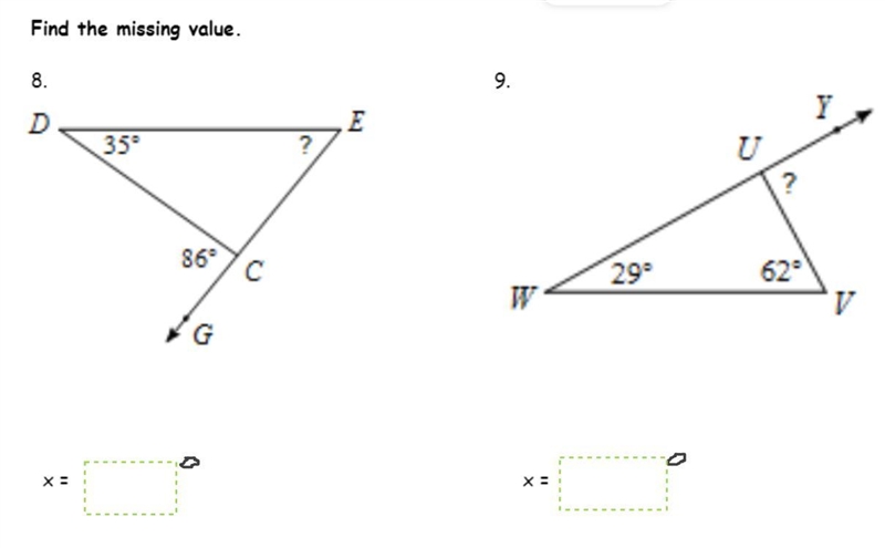 Help! Can you help with finding the missing value?-example-1