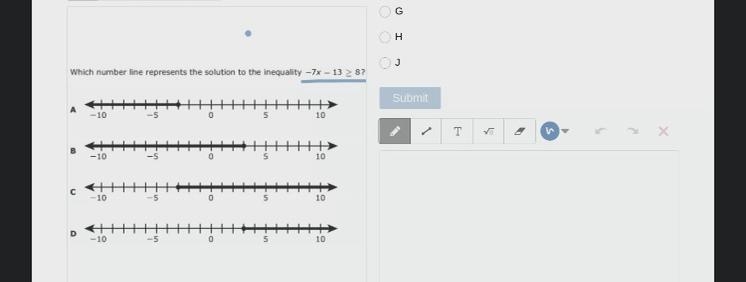 Hi can someone answer this question please Which number line represents the solution-example-1