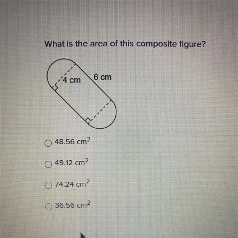 What is the area of this composite figure 48.56cm2 49.12cm2 74.24cm2 36.56cm2-example-1