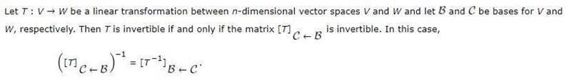 Determine whether the linear transformation T is invertible by considering its matrix-example-1