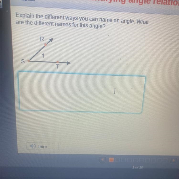 Explain the different ways you can name an angle. What are the different names for-example-1