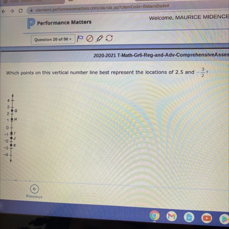 Which points on this vertical number line best represent the locations of 2.5 and-example-1