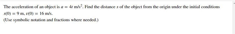 The acceleration of an object is =4 m/s^2.? The acceleration of an object is =4 m-example-1