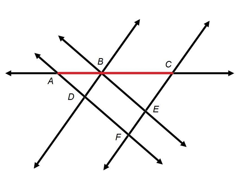 Which names the figure correctly? Group of answer choices Lines DF and BE are parallel-example-1