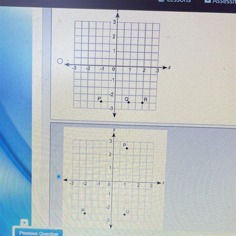 Which coordintae grid shows the correct locations of P (1, 2.5), point Q, which is-example-1