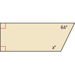 Find the value of x. 64 x-example-1