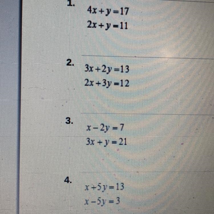 Help and explain too (using elimination to solve systems of equations ) !!!!!-example-1