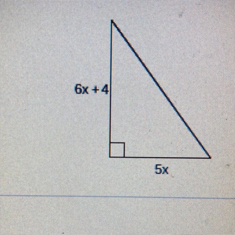 What is the length of the hypotenuse of the triangle when x=7?-example-1