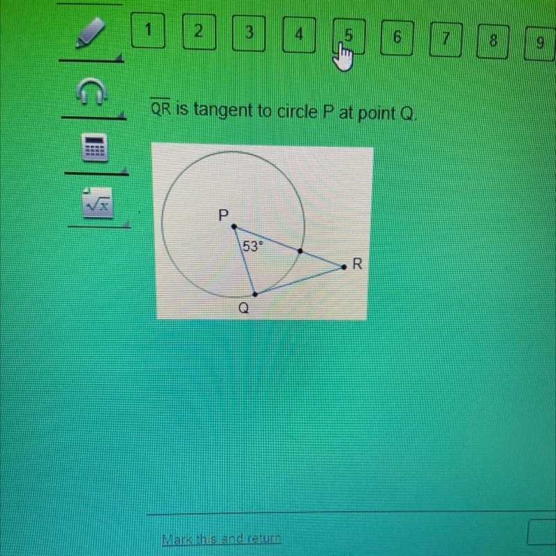 What is the measure of angle R￼-example-1