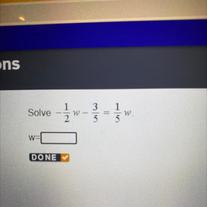 Solve 1 min = 2 W 5 W=-example-1