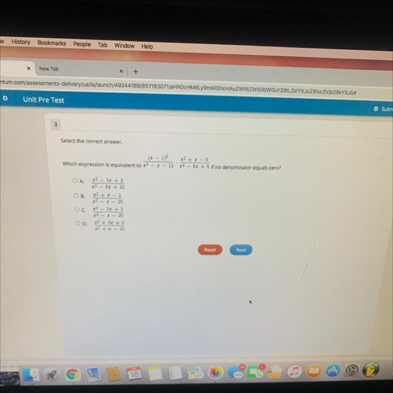 M Select the correct answer. 1 6 1)2 12 Which expression is equivalent to 12 12 + I-example-1