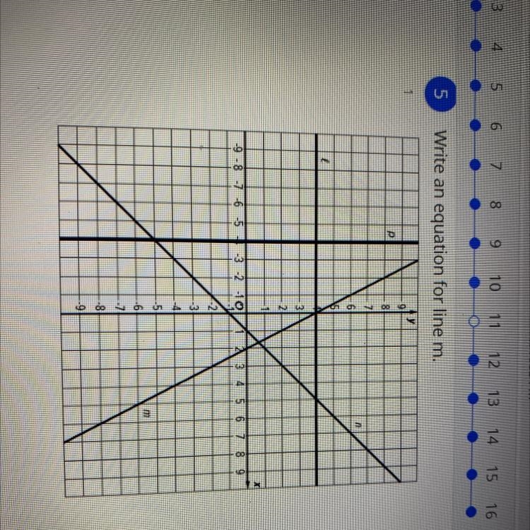 Write an equation for line m-example-1