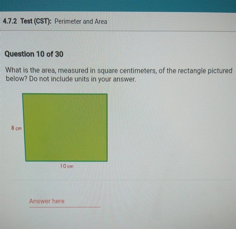 What is the area measured in square centimeters of the rectangular picture below​-example-1