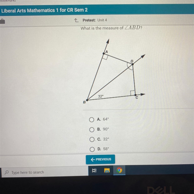 What is the measure of ZABD? A 32--example-1