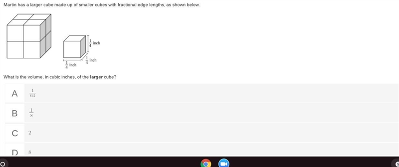 PLEASE HELP ON A TEST AND NEED HELP Martin has a larger cube made up of smaller cubes-example-1