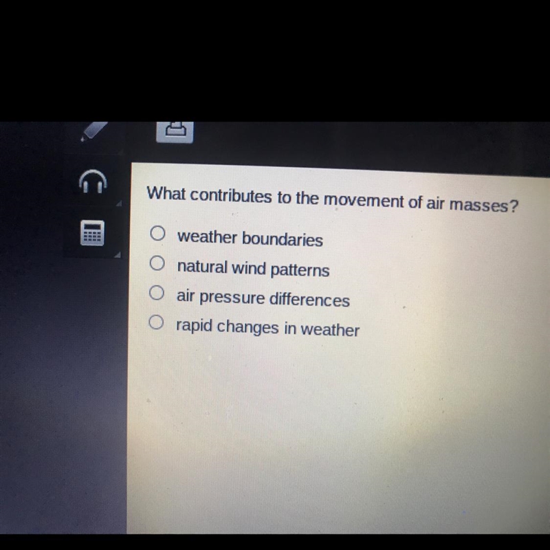 What contributes to the movement of air masses?-example-1