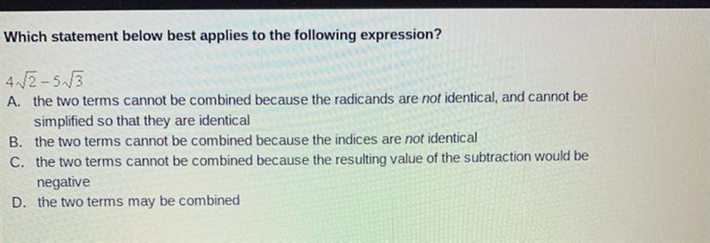 Which statement below best applies to the following expression?-example-1