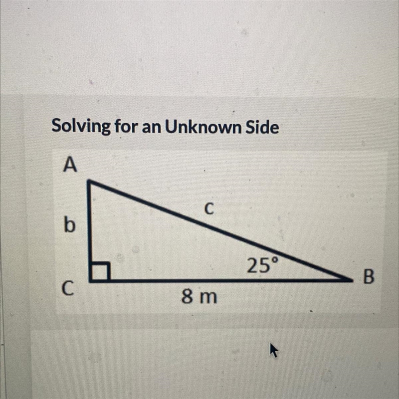 Find the length of side b B= _m-example-1