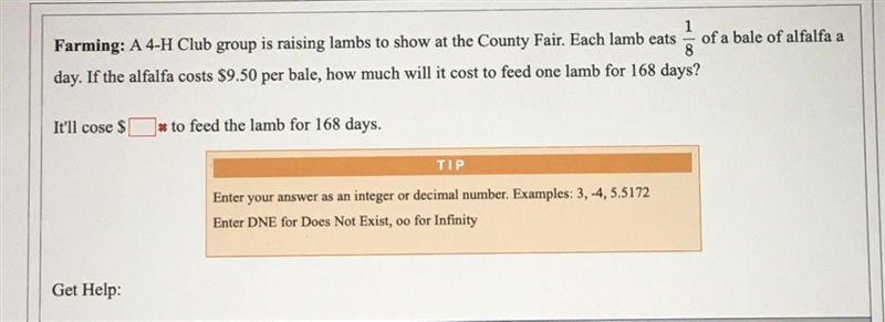 To solve this problem I multiplied $9.50 x 168 to figure out how much it would cost-example-1