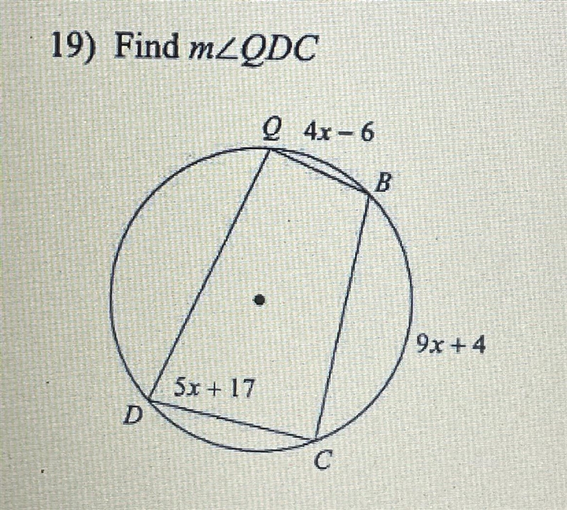 Help! Find the measure of the arc or angle indicated.-example-1