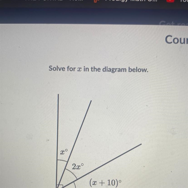 Solve for x in the diagram below-example-1