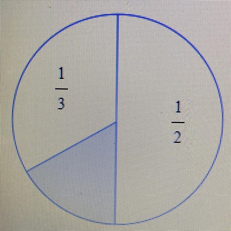 How much of the circle is shaded? Write your answer as a fraction in simplest form-example-1