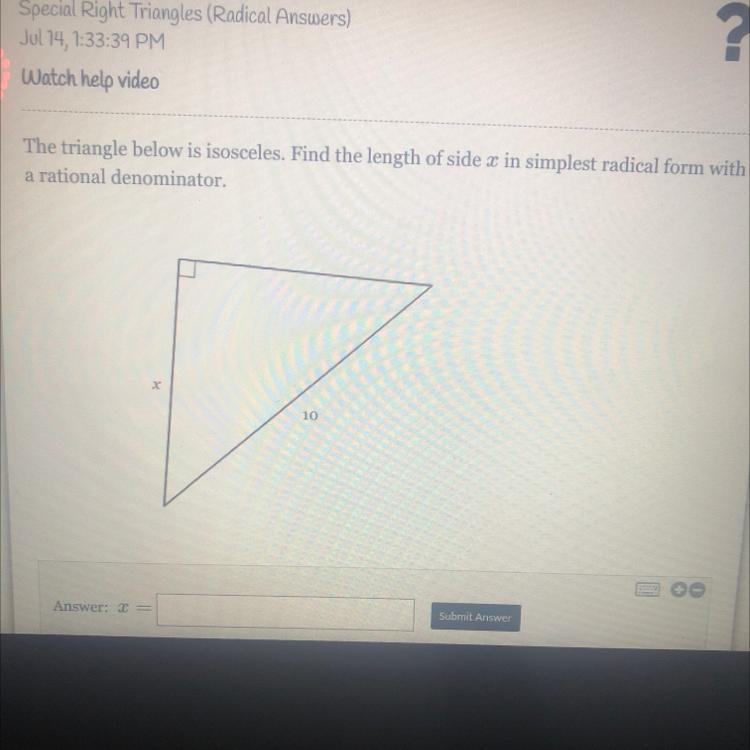 Find the length of side x-example-1