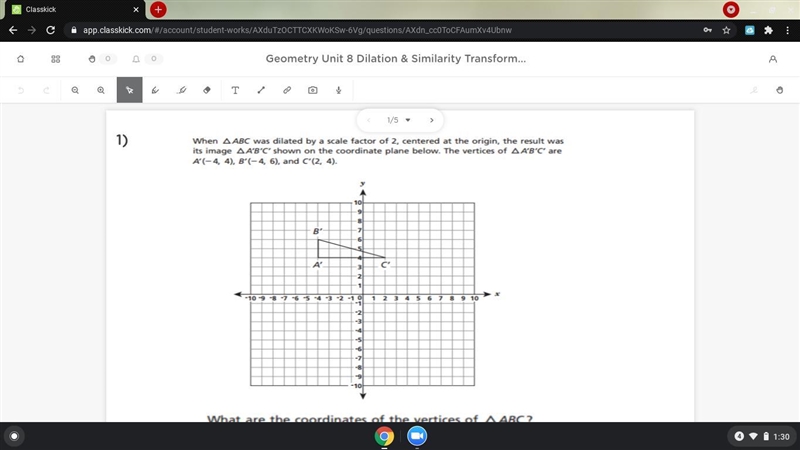 What are the coordinates of a,b,c-example-1