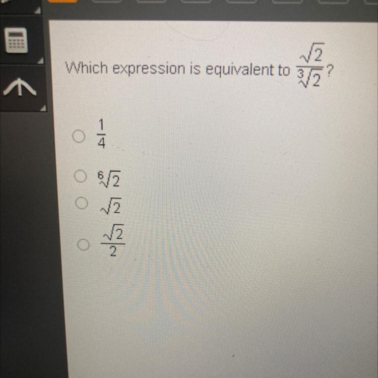 Which expression is equivalent to v2/3v2? 1/4 6v2 v2 v2/2-example-1