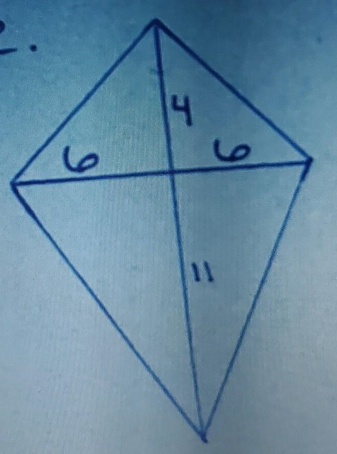 I need help finding the area of the kite​-example-1