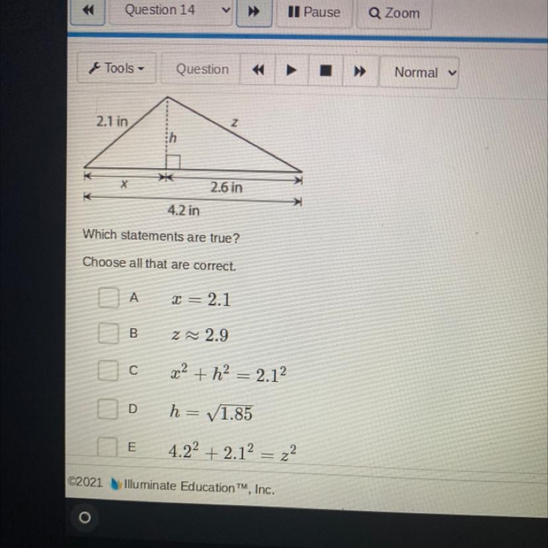 Please answer!! No links Picture is included Look at the triangle below-example-1