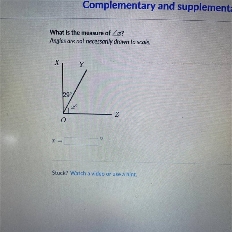 Complementary and supplementary angles-example-1