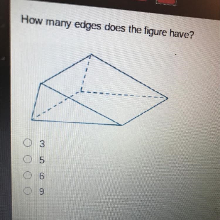 How many edges does the figure have? 3 O 5 6 O O 01-example-1